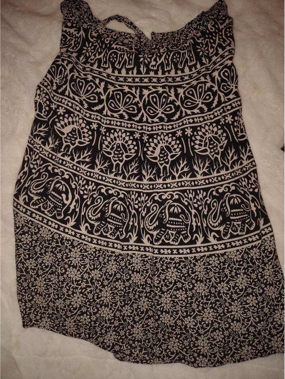 Elephant, peacock, floral wrap skirt